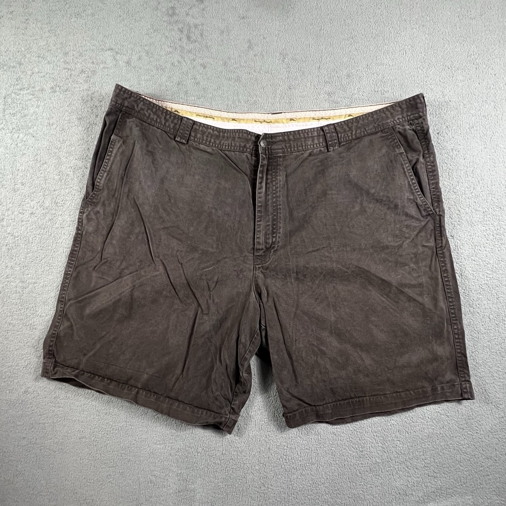 Tommy Bahama Shorts Men 44 Brown Cotton Tencel Chino Beach Vacation Golf